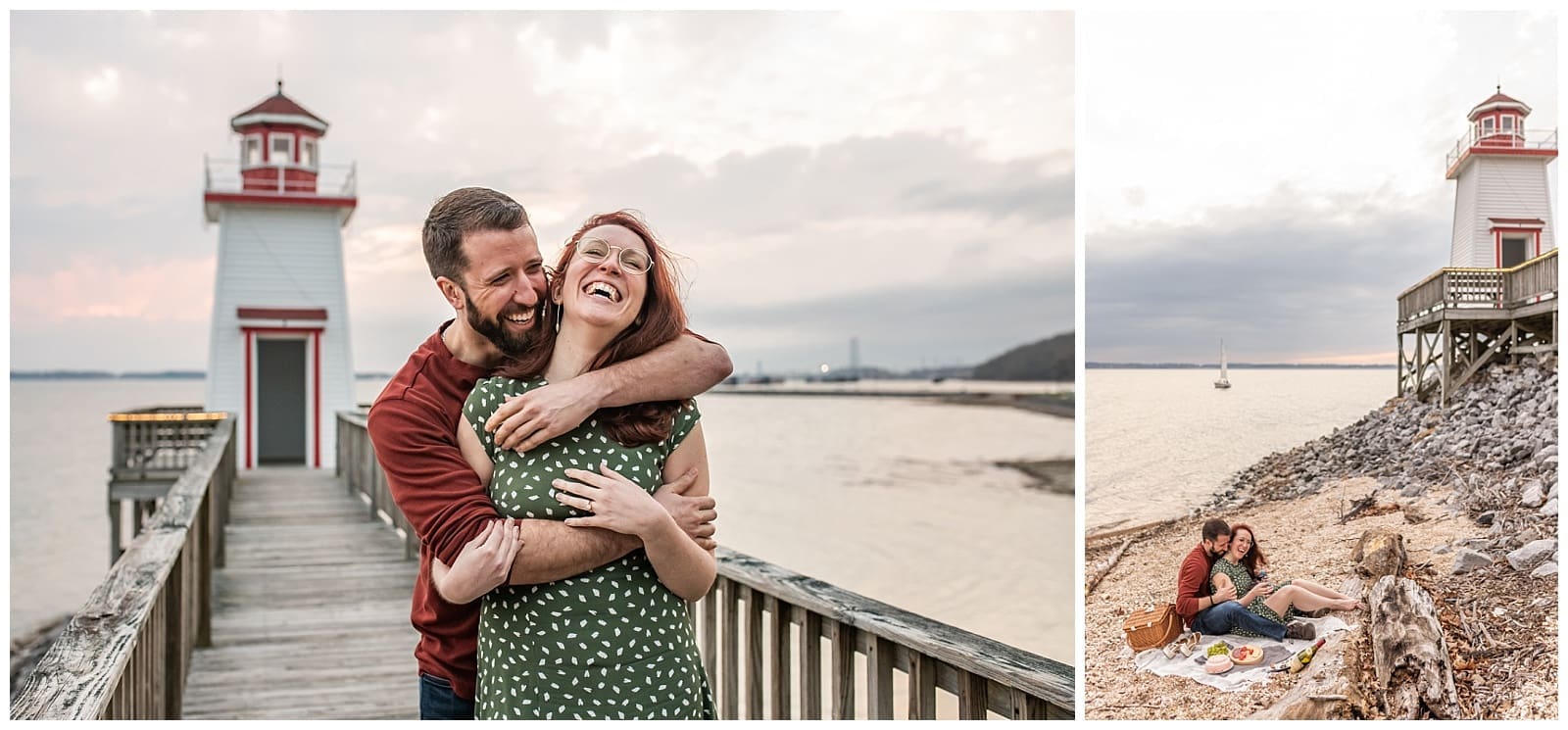 Matt + Miranda Romantic Lighthouse Engagement